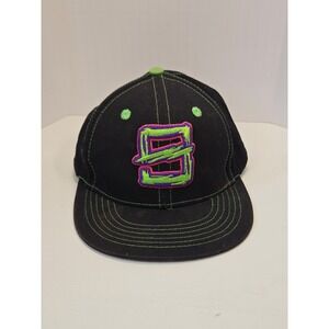Shreddy Shreddylyfe Black Neon Green Graphic Snapback Skater Baseball Cap Youth